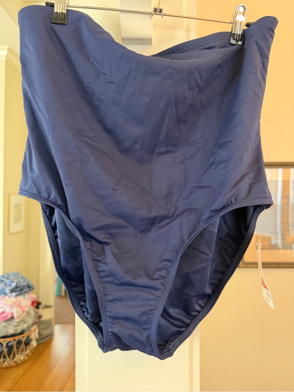 Lands end Classic High-Waist Swimsuit in Navy